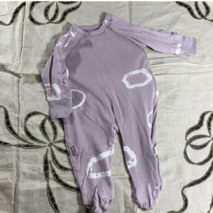 Lavender tye dye kushies organic cotton romper